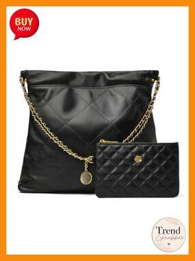 Quilted Lambskin Leather Tote Bag Designer Hobo Purse